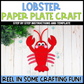 Paper Plate Lobster