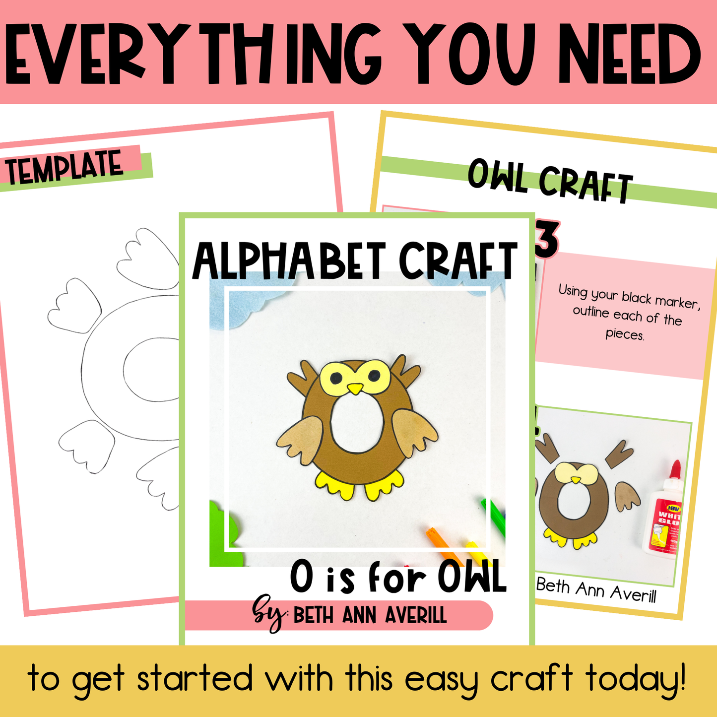 Letter o is for owl craftivity letter of the week Alphabet Craft