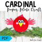 Cardinal Paper Plate Craft