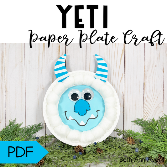 Yeti Paper Plate Craft