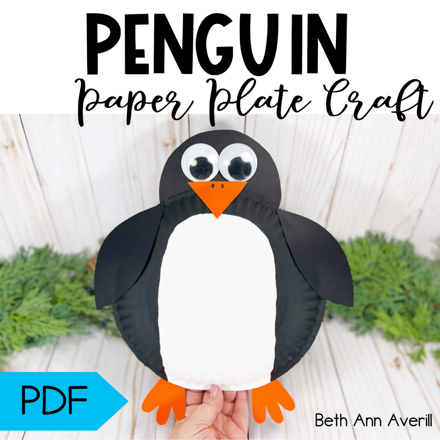 Penguin Paper Plate Craft