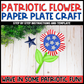 Patriotic Flower Paper Plate Craft | Memorial Day Craft
