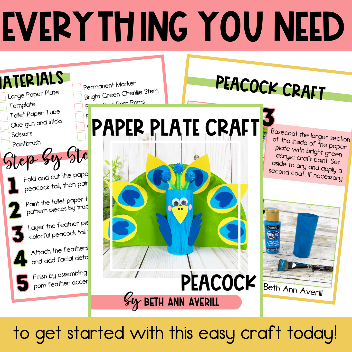 Peacock Paper Plate Craft