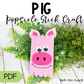 Pig Popsicle Stick Craft