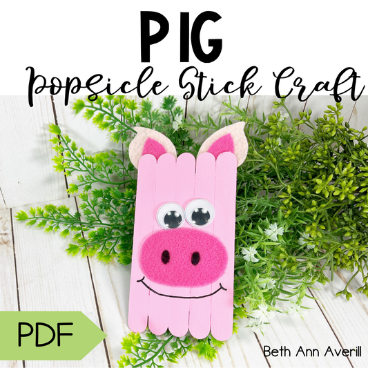 Pig Popsicle Stick Craft