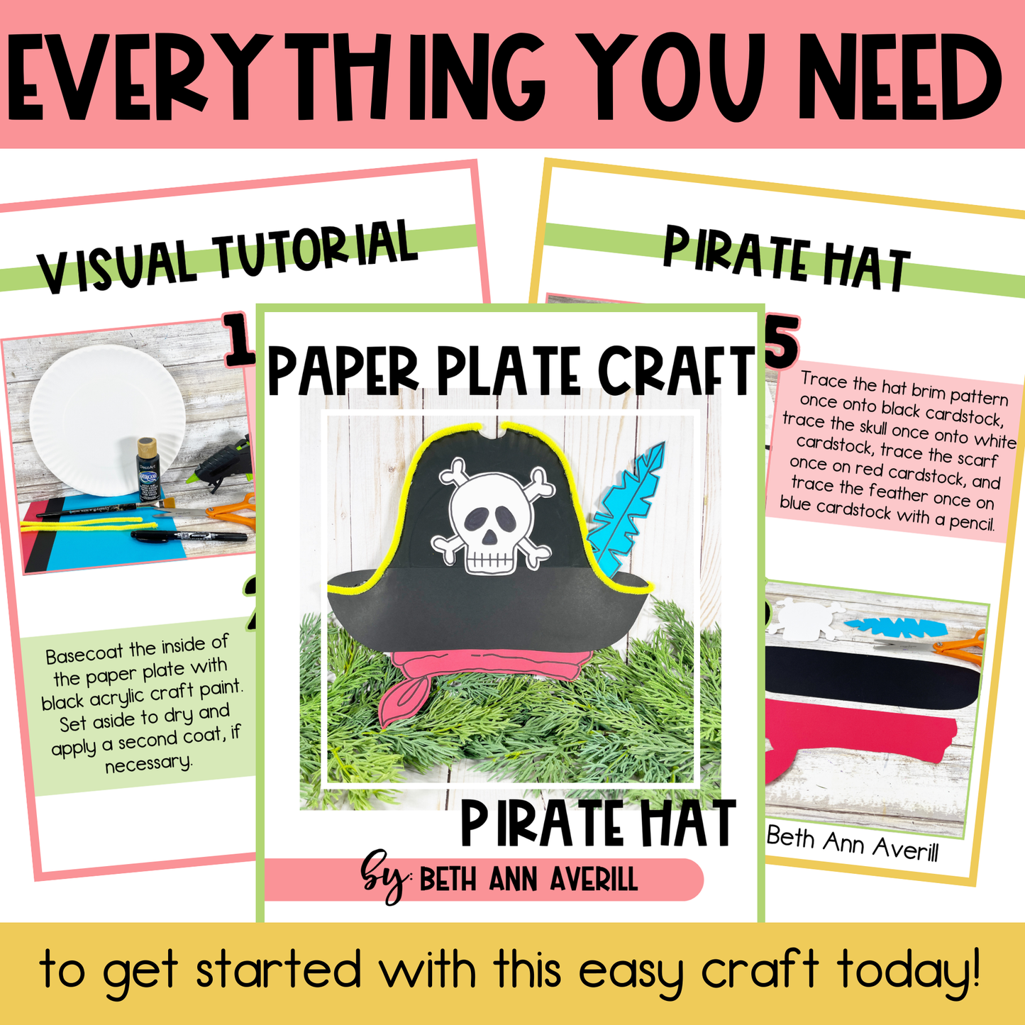 Pirate Hat Paper Plate Craft
