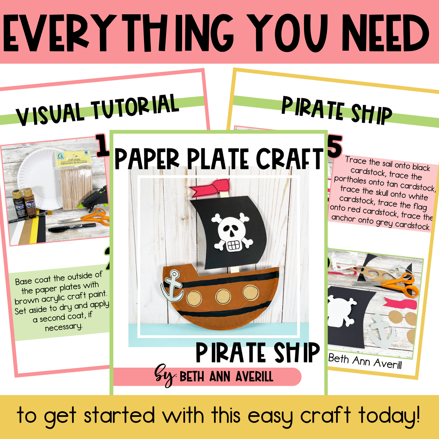 Pirate Ship Paper Plate Craft