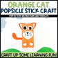 Orange Cat Popsicle Stick Craft | Craft Stick Activity | Easy Classroom Craft