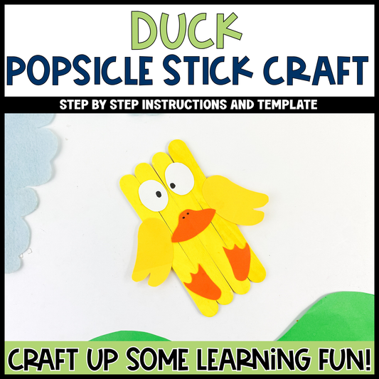 Duck Popsicle Stick Craft | Craft Stick Activity | Easy Classroom Craft