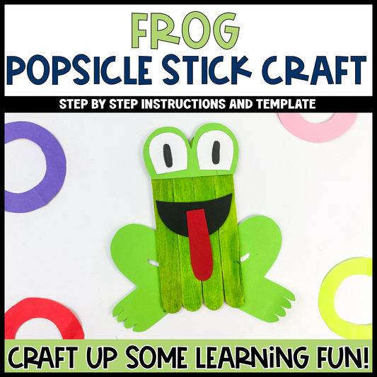 Frog Popsicle Stick Craft | Craft Stick Activity | Easy Classroom Craft