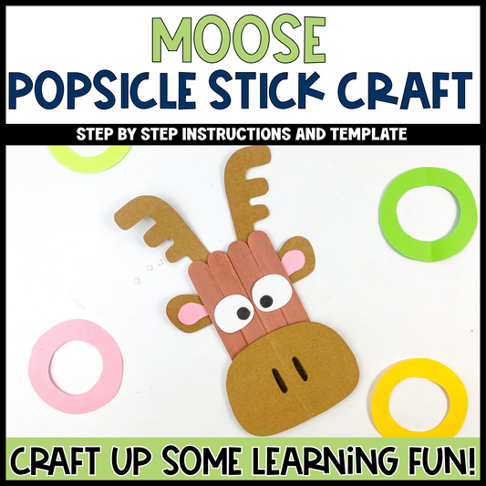 Moose Popsicle Stick Craft | Craft Stick Activity | Easy Classroom Craft