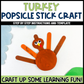 Turkey Popsicle Stick Craft | Craft Stick Activity | Easy Classroom Craft