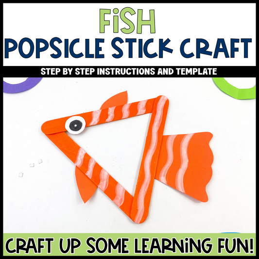 Fish Popsicle Stick Craft | Craft Stick Activity | Easy Classroom Craft