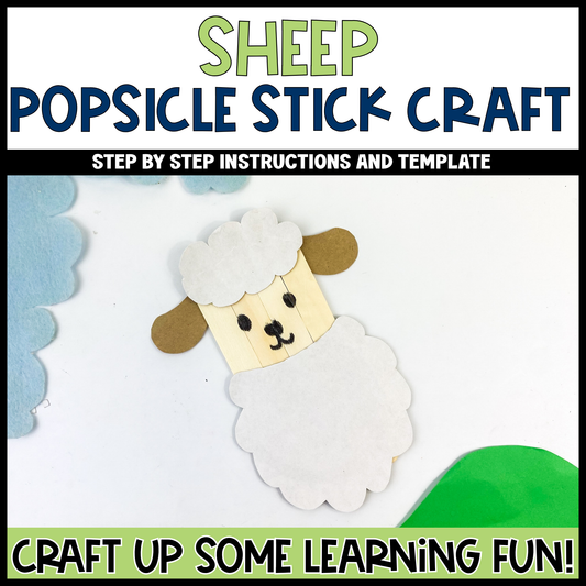 Sheep Popsicle Stick Craft | Craft Stick Activity | Easy Classroom Craft