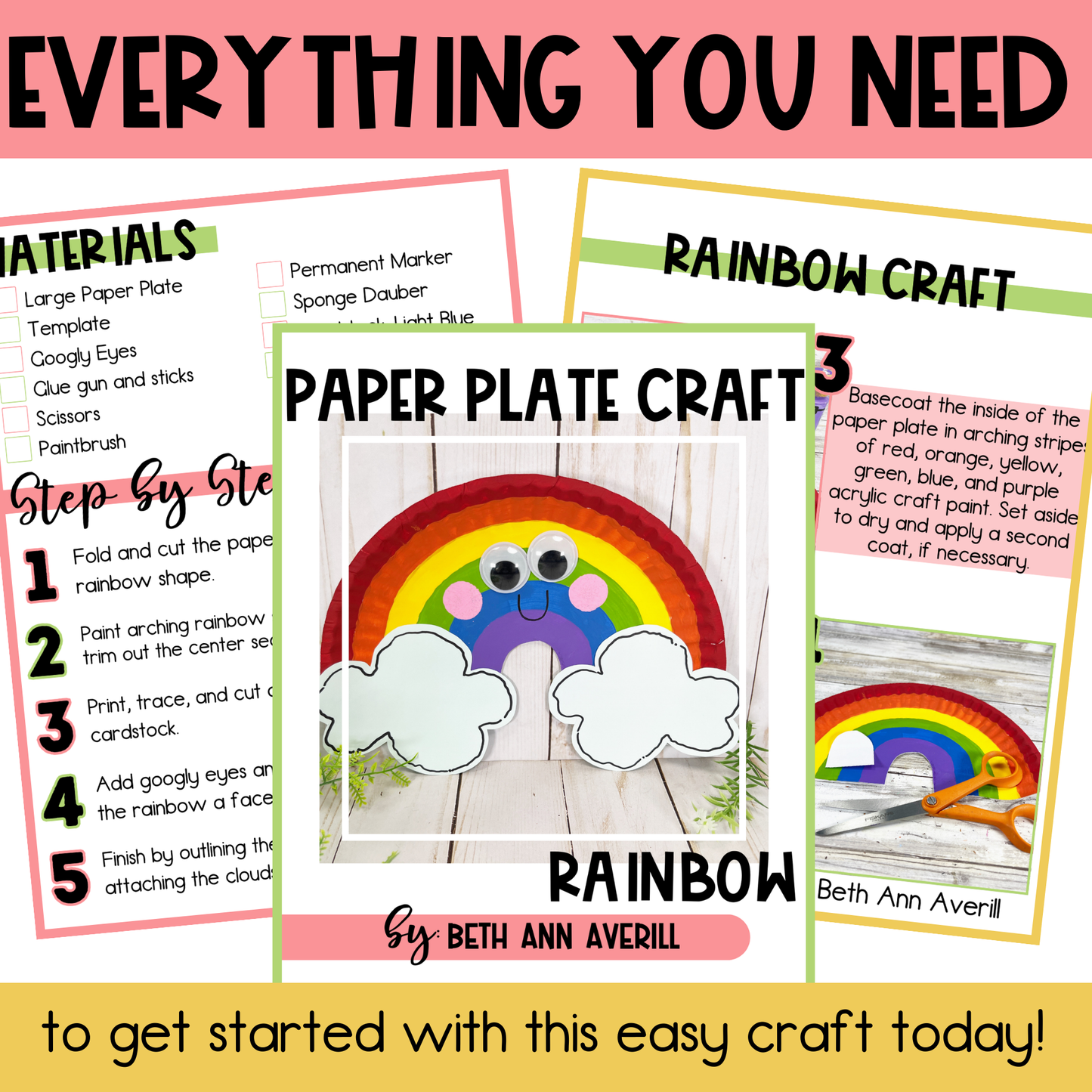 Rainbow Paper Plate Craft