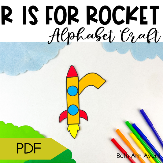 Letter r is for rocket craftivity letter of the week Alphabet Craft