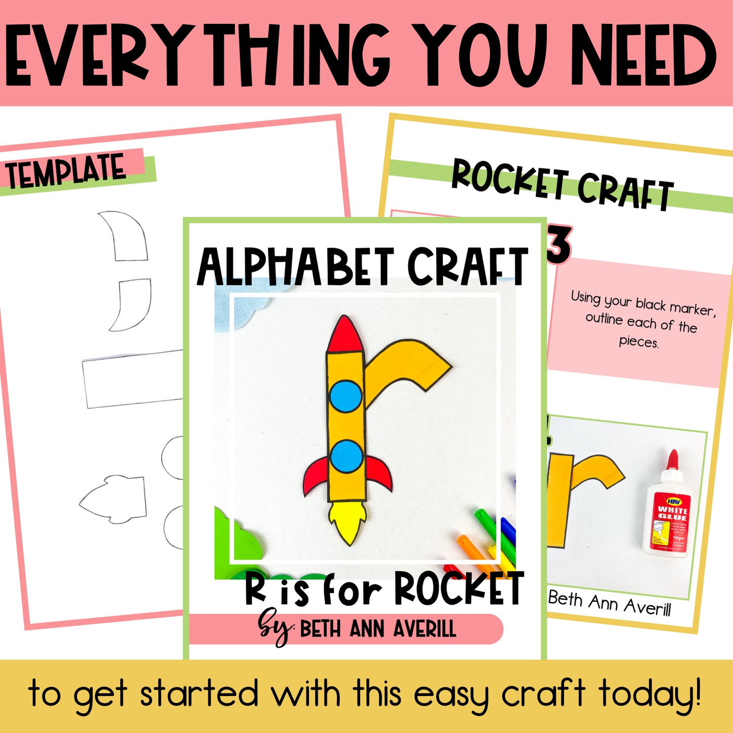Letter r is for rocket craftivity letter of the week Alphabet Craft
