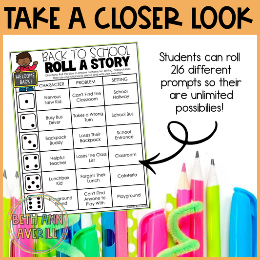 Back to School Roll a Story