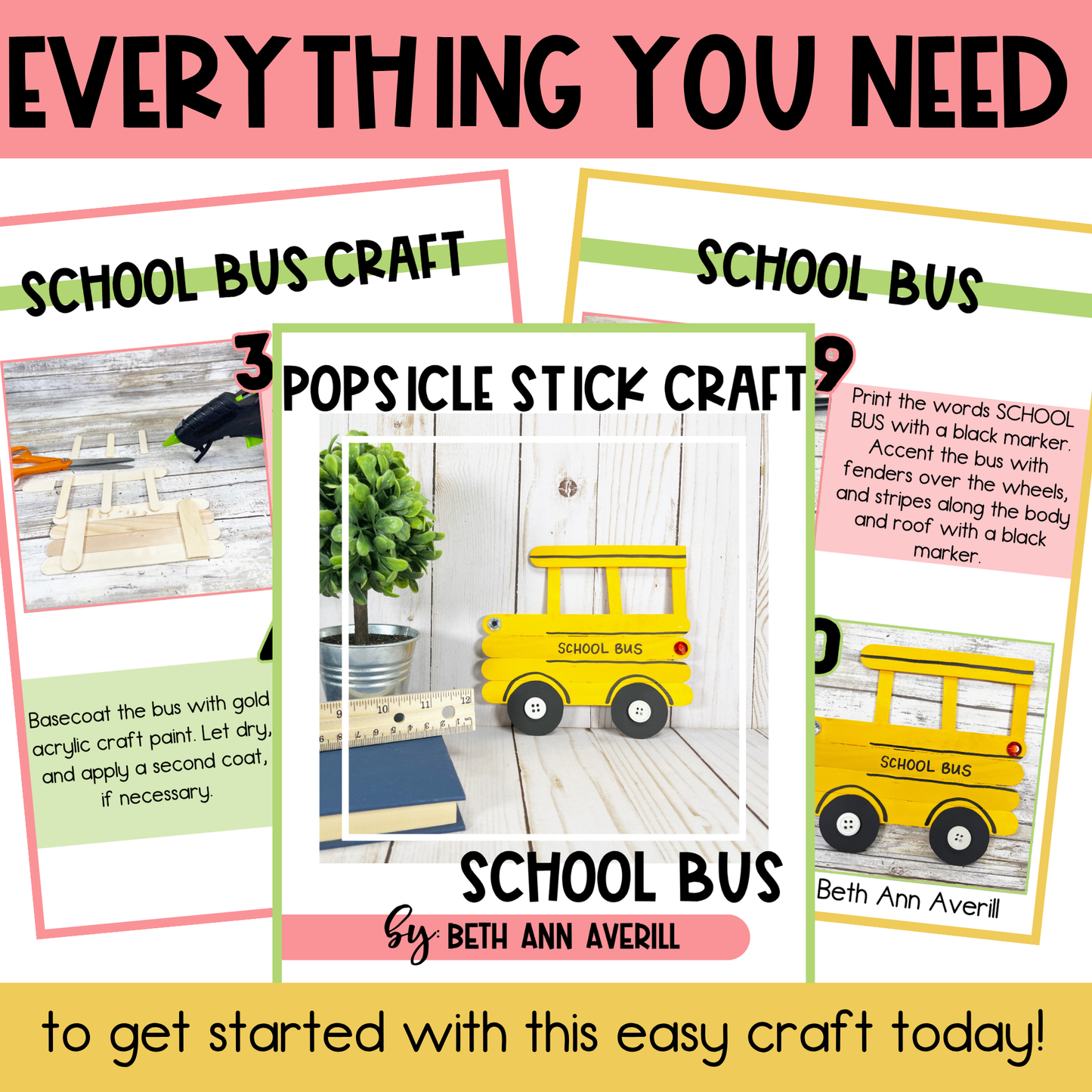Bus Popsicle Stick Craft