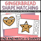 Gingerbread Shape Matching Clip Cards