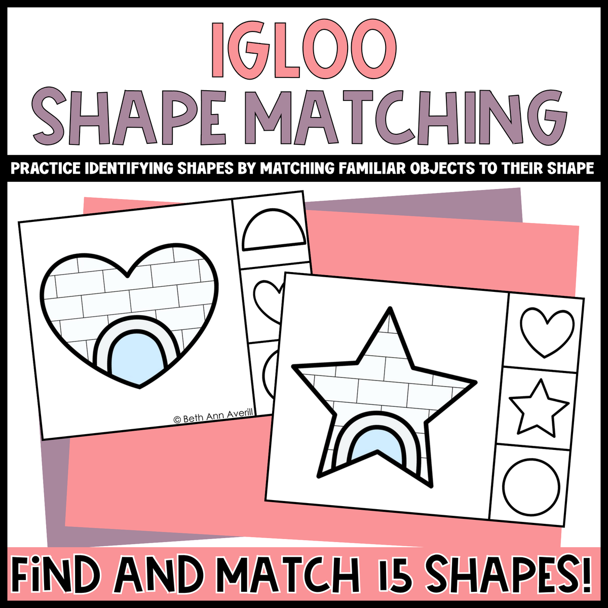 Igloo Shape Matching Clip Cards