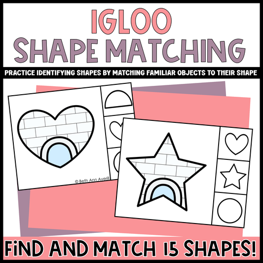 Igloo Shape Matching Clip Cards