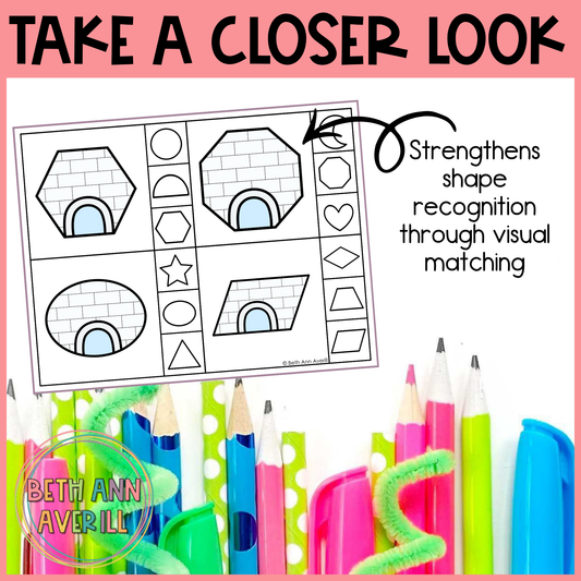 Igloo Shape Matching Clip Cards