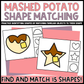 Mashed Potato Shape Matching Clip Cards
