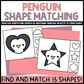Penguin Shape Matching Clip Cards