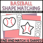 Baseball Shape Matching Clip Cards