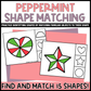 Peppermint Shape Matching Clip Cards