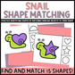Snail Shape Matching Clip Cards