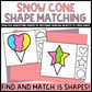 Snow Cone Shape Matching Clip Cards