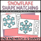 Snowflake Shape Matching Clip Cards