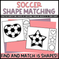 Soccer Shape Matching Clip Cards
