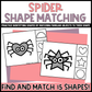 Spider Shape Matching Clip Cards