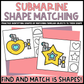 Submarine Shape Matching Clip Cards