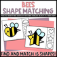 Bee Shape Matching Clip Cards