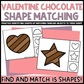 Valentine Chocolate Shape Matching Clip Cards