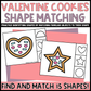 Valentine Cookie Shape Matching Clip Cards
