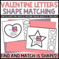 Valentine Letters Shape Matching Clip Cards