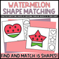 Watermelon Shape Matching Clip Cards