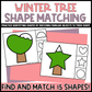 Winter Tree Shape Matching Clip Cards