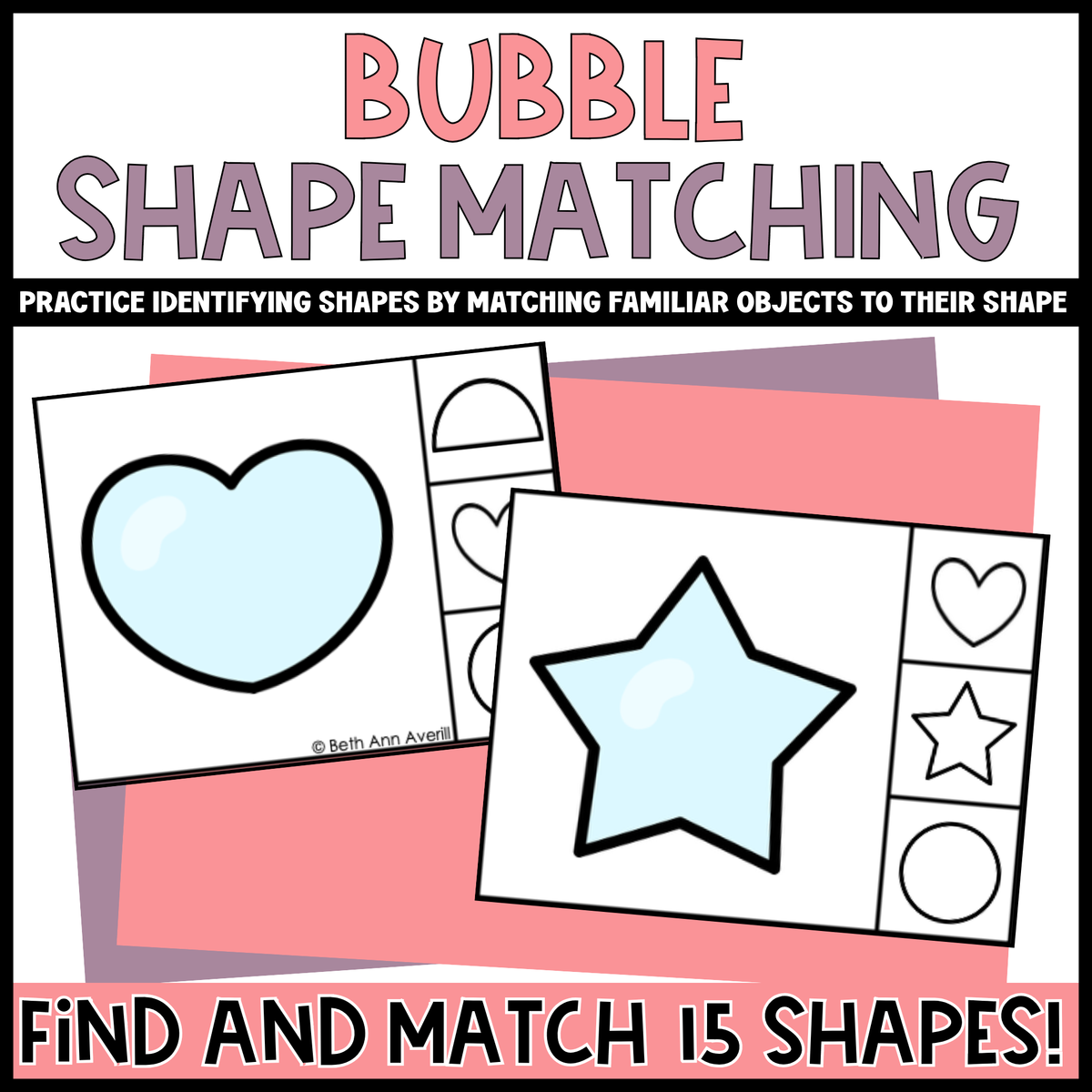 Bubble Shape Matching Clipcards