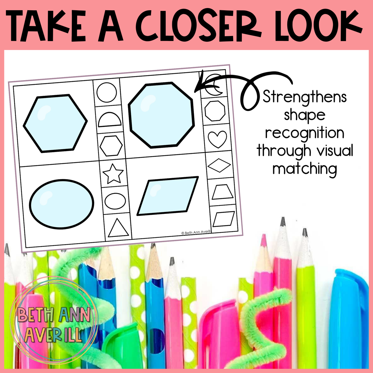 Bubble Shape Matching Clipcards