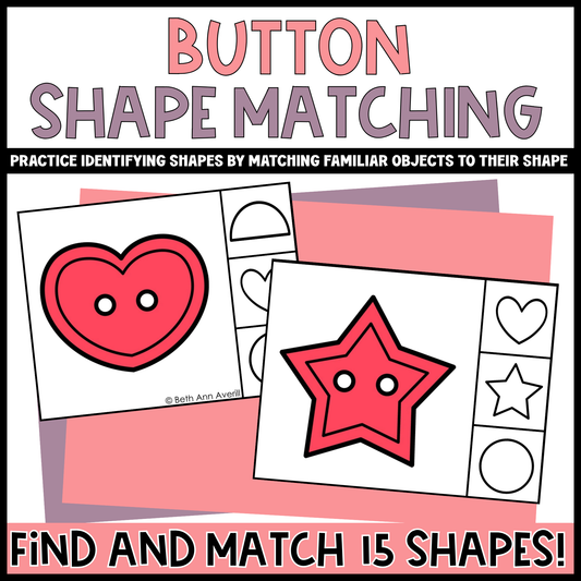 Button Shape Matching Clip Cards