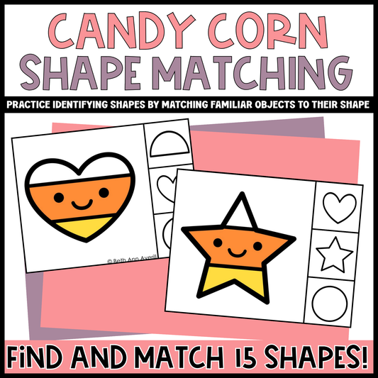 Candy Corn Shape Matching Clip Cards