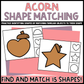 Acorn Shape Matching Clip Cards