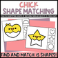 Chick Shape Matching Clip Cards