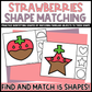 Valentine Chocolate Strawberries Shape Matching Clip Cards